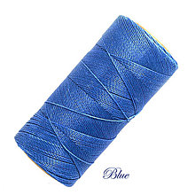 Galantéria - Linhasita voskovaná šnúrka na micro macramé, 0,75mm, bal.1klbko (250m), fareb. škála č.3 (Blue) - 15160538_