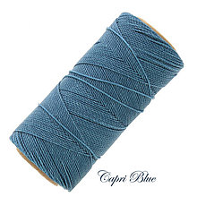 Galantéria - Linhasita voskovaná šnúrka na micro macramé, 0,75mm, bal.1klbko (250m), fareb. škála č.3 (Capri Blue) - 15160542_