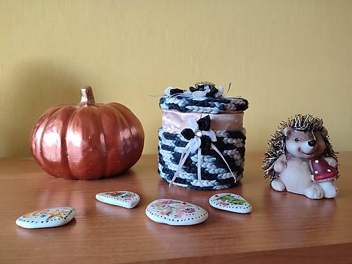 Nádoby - Dozicka bielo-cierna - 15164515_