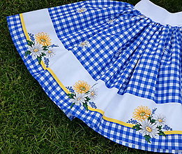 Sukne - Sukienka Kvety v modrej kocke - 15164094_