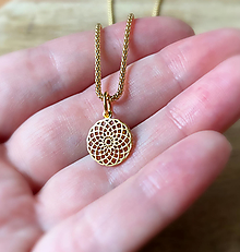 Náhrdelníky - zlatý náhrdelník medailón - 15165240_