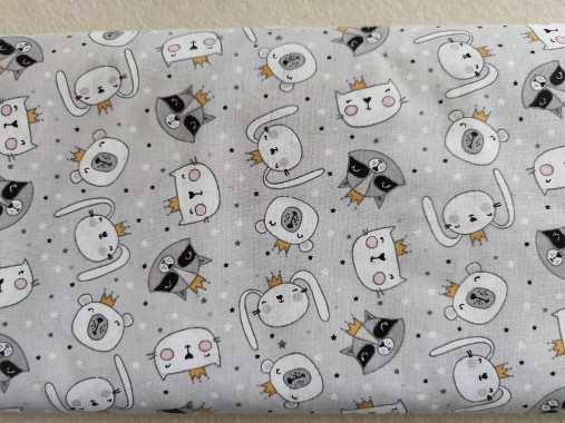 Textil - VLNIENKA DEKA a PRIKRÝVKA 100 % merino top super francúzsky dizajn Zvieratká s korunkami   - 15165243_