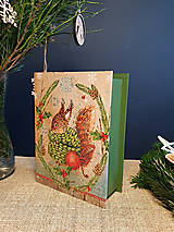 Úložné priestory & Organizácia - Vianočná krabička s veveričkou - 15165008_