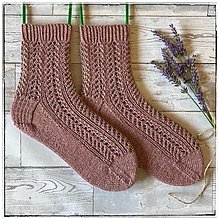 Ponožky, pančuchy, obuv - Ručne pletené dámske vlnené ponožky veľkosť 38/39 - 15163062_