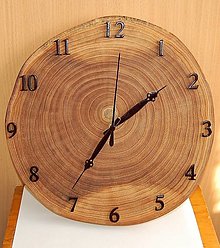 Hodiny - Nástenné hodiny - Korkové drevo - Veľké - 15164796_