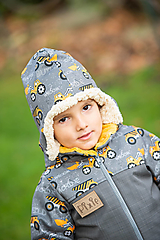 Detské čiapky - čiapka zimná pracovné stroje - 15163543_