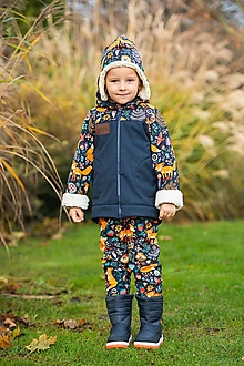 Detské oblečenie - softshell bunda s barančekom líška užsia - 15163321_