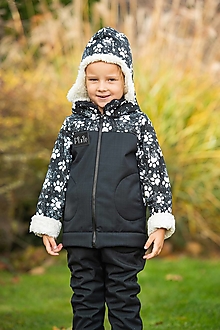 Detské oblečenie - softshell bunda s barančekom tlapky užsia - 15163436_