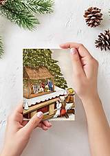 Papiernictvo - Narodil sa Kristus Pán -  ilustrovaná vianočná pohľadnica - 15162183_