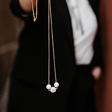 Náhrdelníky - TRIO dlhý perlový náhrdelník - 15163075_