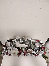Svietidlá - Vianočná dekorácia svietnik 16x35 cm krajina - 15164472_