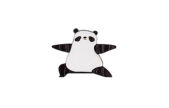 Brošne - Brošňa Bojovník Panda - 15164892_