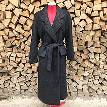 Bundy a kabáty - Oversize vlnený zimný kabát (rôzne farby)  (Čierna) - 15163337_