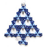Vianočný stromček Origami / Modrý