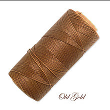 Galantéria - Linhasita voskovaná šnúrka na micro macramé, 0,75mm, bal.1klbko (250m), fareb. škála č.5 (Old Gold) - 15162680_