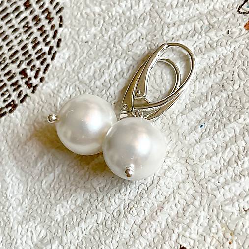 Mother Of Pearl Earrings AG925 / Strieborné náušnice s perlami z mušlí