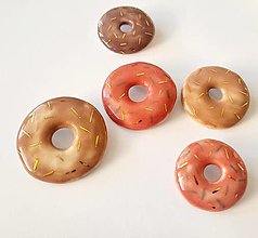 Brošne - Porcelánové donutky - 15166668_