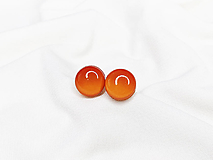 Náušnice - KRUH-ové napichovačky -oranžovo-žltakavé chirurgická oceľ (10 mm) - 15169306_