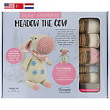 Polotovary - Set - Tuva crochet anigurumi kit Meadow the cow - set na výrobu háčkovanej hračky v anglickom jazyku - 15167317_