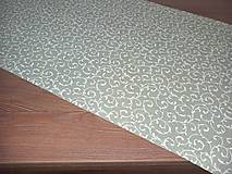 Úžitkový textil - Obrus šedo-zelený 77x34 - 15166883_