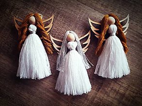 Dekorácie - Vianoční anjeli - 15166011_