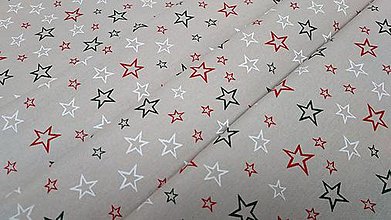 Úžitkový textil - Vianočný obrus hviezdy na režnej - 15169825_