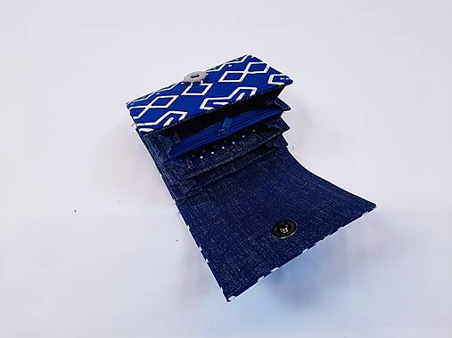 Priehradková malá peňaženka modrá čičmany