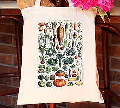 Nákupné tašky - Plátená taška s potlačou - zelenina - 15171926_