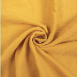 Textil - 100 % bavlnený mušelín žltý, šírka 130 cm - 15171091_