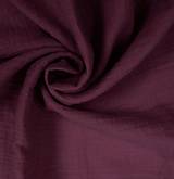Textil - 100 % bavlnený mušelín tmavofialový, šírka 130 cm - 15171224_