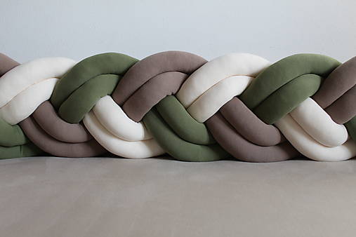 Detský textil - Zapletanec Dvojitý trojfarebný, úplet - 15170564_