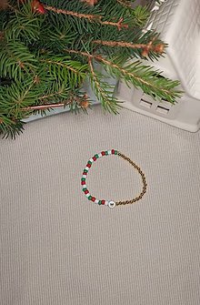 Iné šperky - Vianočná kolekcia (Náramok so srdiečkom) - 15172105_