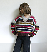 Svetre a kardigány - krátky moherový pulover - 15171160_