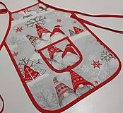 Iné oblečenie - Detská vianočná zástera červený škriatok - 15172996_