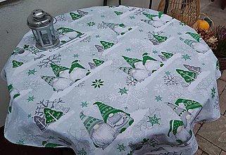 Úžitkový textil - Okrúhly vianočný obrus - 15172980_