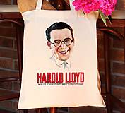 Nákupné tašky - Filmový retro plagát na plátenej taške - Harold Lloyd - 15175098_