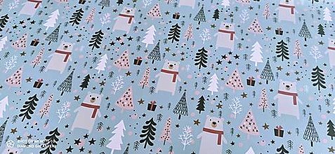 Papiernictvo - Baliaci Papier - 1000 x 700 mm - Vianočný (Vianočný Macko) - 15173061_