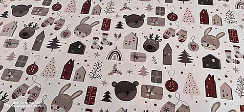 Papiernictvo - Baliaci Papier - 1000 x 700 mm - Vianočný (Vianočné Zvieratká) - 15173064_