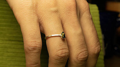 Prstene - Prsteň so sušeným kvetom (Postriebrený prsteň so sušeným kvetom) - 15174506_