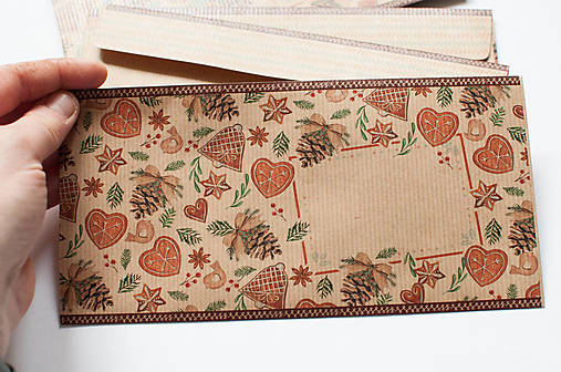 Papier - Obálka " NATUR perníčky" DL - 15176108_
