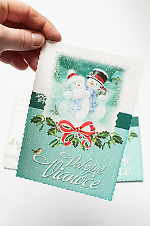 Papier - Pohľadnica " Pokojné Vianoce" - 15176142_