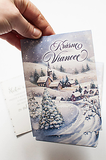 Papier - Pohľadnica " Krásne Vianoce, SK text " - 15176155_