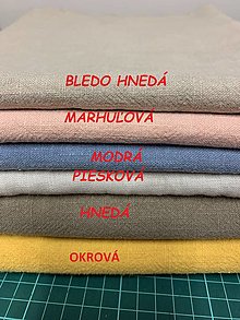 Úžitkový textil - Ľanová utierka  (Piesková) - 15173238_