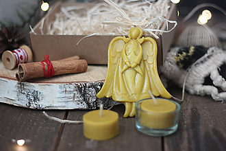 Svietidlá a sviečky - Darčeková krabička s anjelom - 15176021_