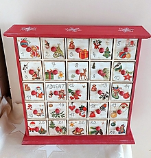 Dekorácie - drevený adventný kalendár rozprávkové Vianoce / zľava zo 75 na 60e/ - 15174118_