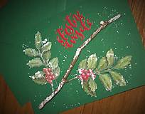 Papiernictvo - Vianočná pohľadnica Šťastné a veselé - 15178738_