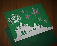 Papiernictvo - Vianočná pohľadnica Šťastné a veselé - 15178761_