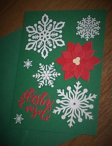 Papiernictvo - Vianočná pohľadnica Šťastné a veselé - 15178688_