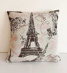 Úžitkový textil - vankúš Eiffel - 15176741_