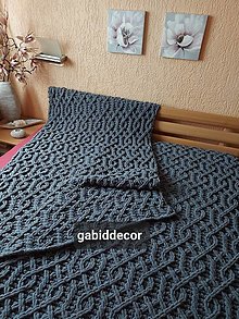Úžitkový textil - Jemnučká a ľahká deka z priadze alize puffy - šedá  (Deka, rozmer cca (125 x 175) cm, tmavošedá) - 15177236_